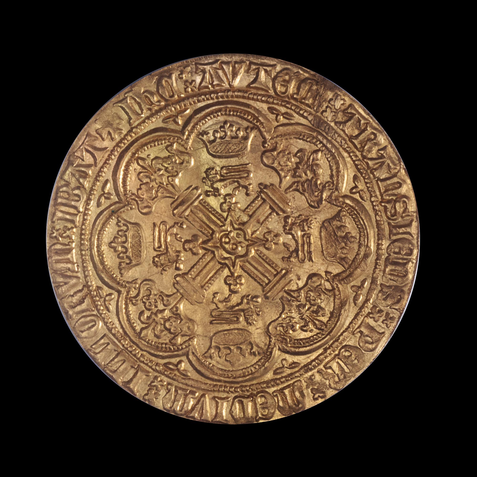MEDIEVAL: Edward III Post-Treaty Gold Noble (1369-77) — PCGS GRADED GENUINE (BENT)
