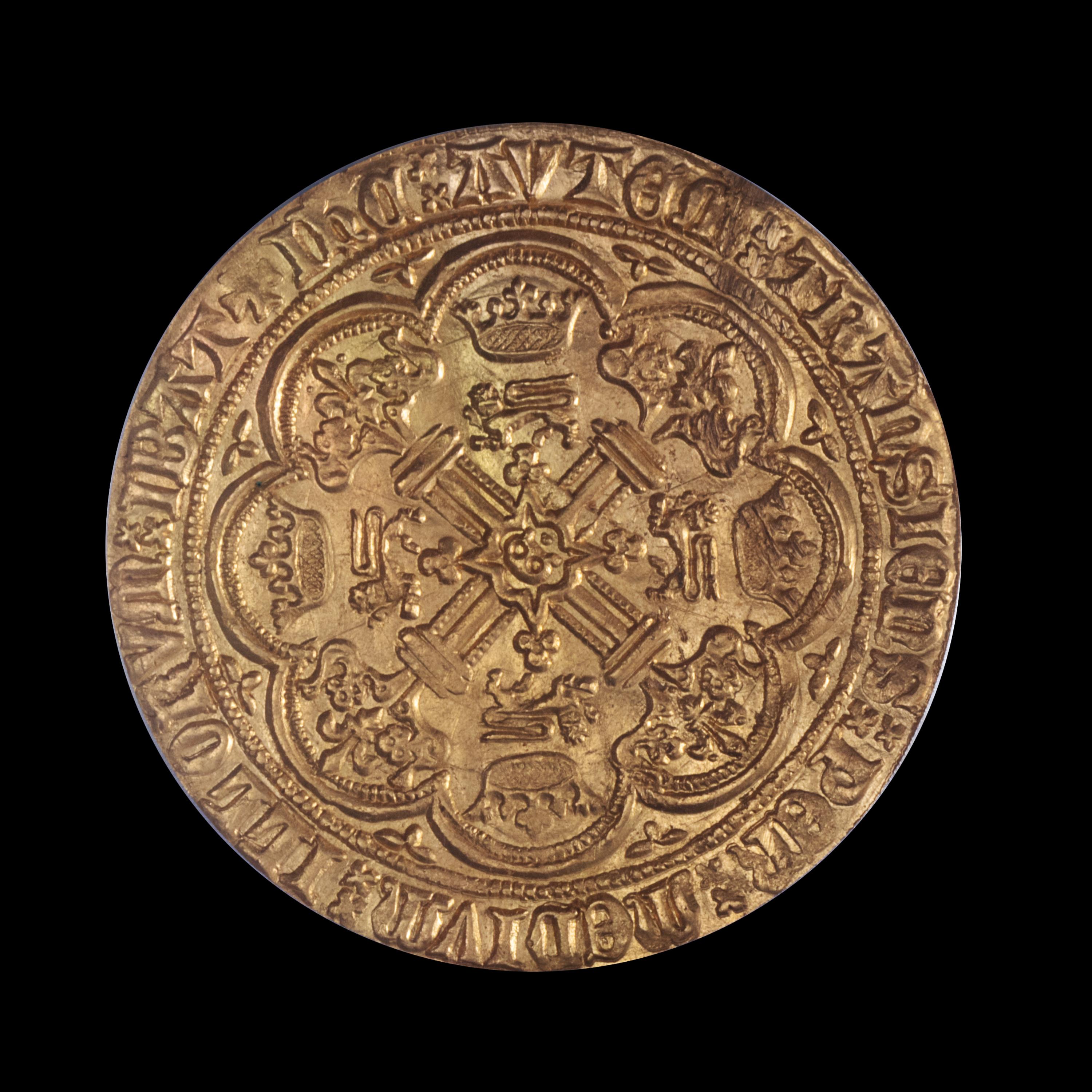 MEDIEVAL: Edward III Post-Treaty Gold Noble (1369-77) — PCGS GRADED GENUINE (BENT)