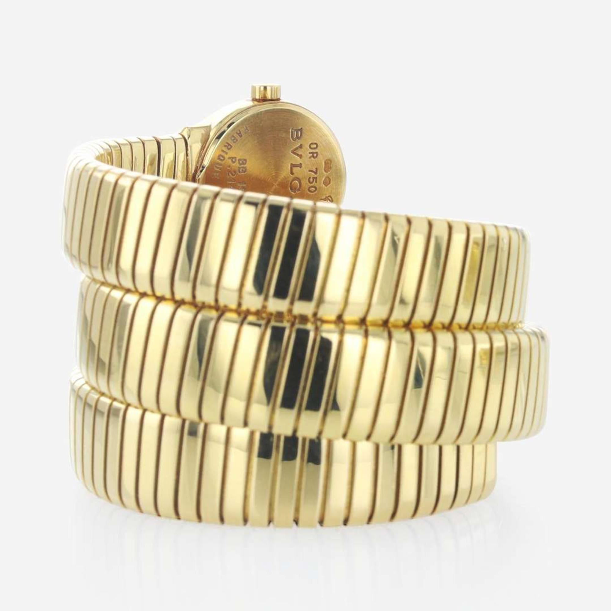 18K Yellow Gold Bvlgari Tubogas Serpenti Watch