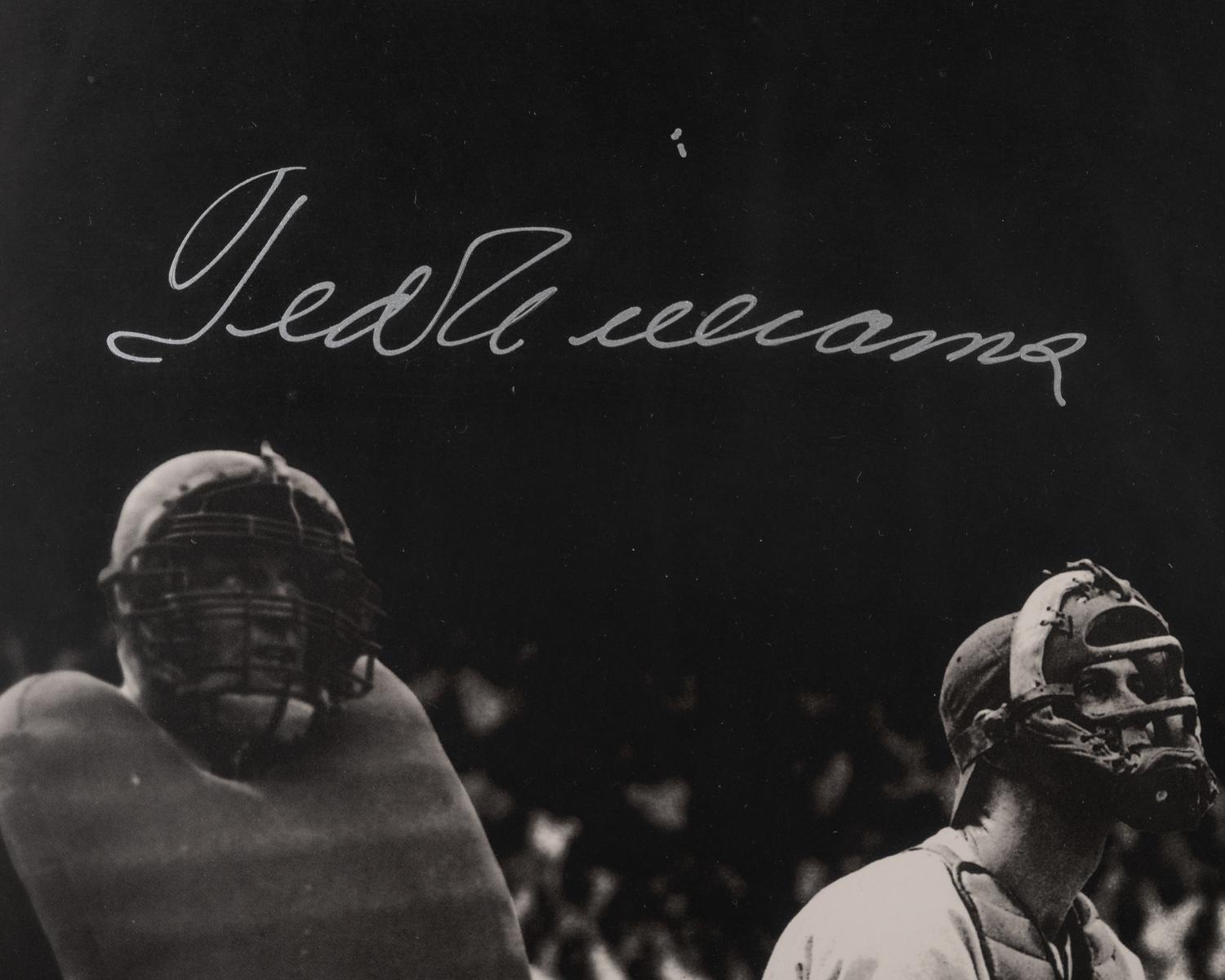 A Ted Williams Signed Autograph Triple Crown Print (Beckett Authentication Services Letter),