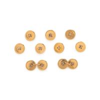 YELLOW GOLD CUFFLINKS AND SET OF BUTTONS