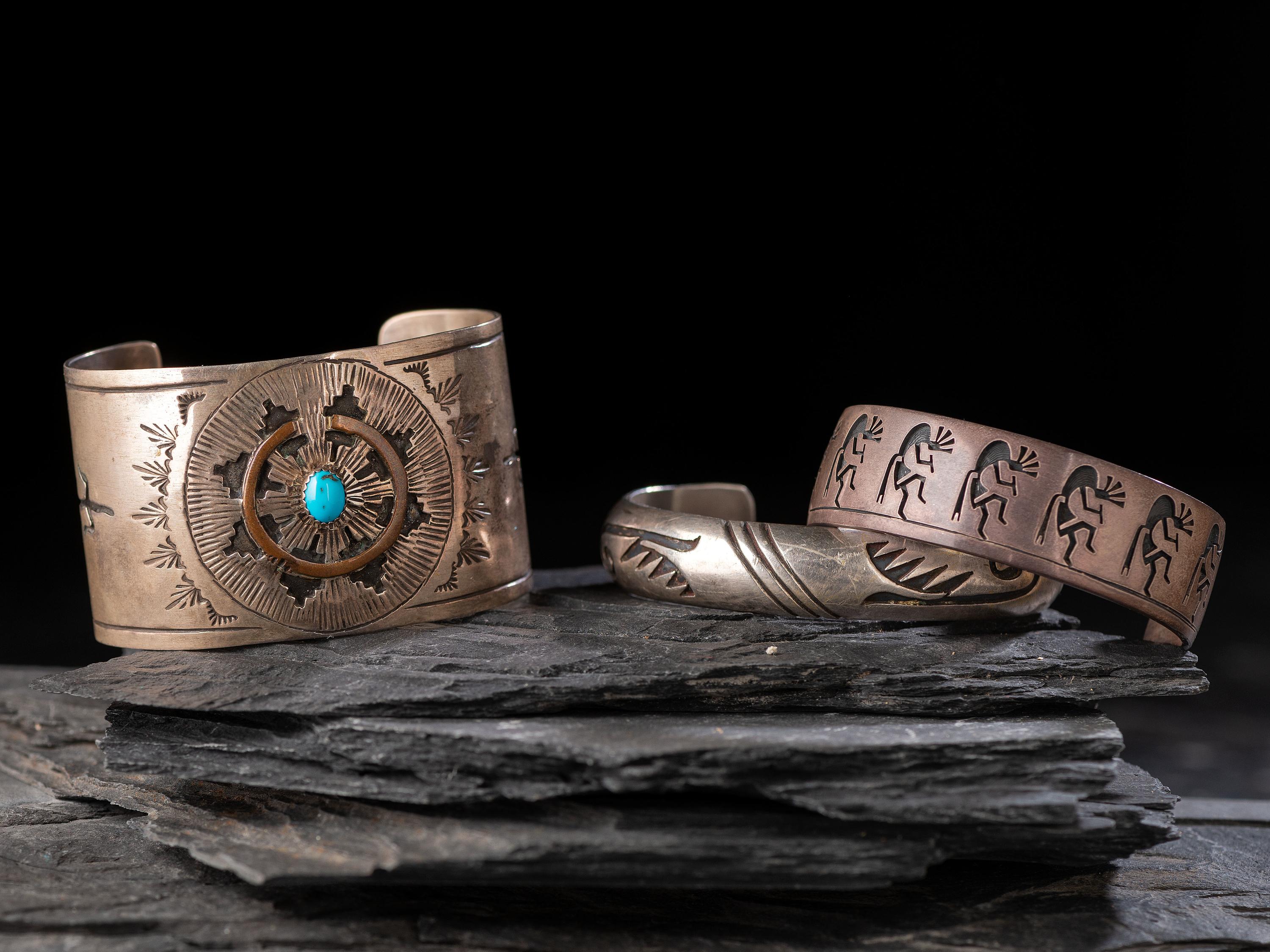Navajo and Hopi Cuff Bracelets