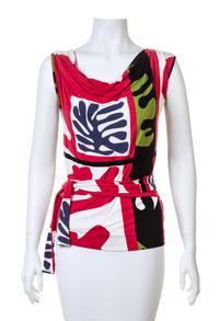A Vivienne Westwood Matisse Print Sleeveless Top, Size medium.