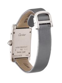 CARTIER, 18K WHITE GOLD AND DIAMOND REF. 2489 'TANK AMERICAINE' WRISTWACH