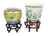 Two Chinese Porcelain Fishbowls