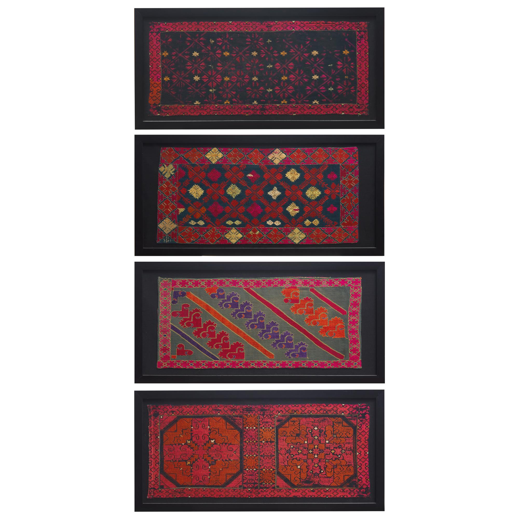 A Group of Four Framed Textiles