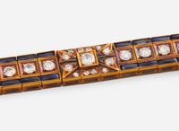 A Ladies Sapphire and Diamond Bracelet