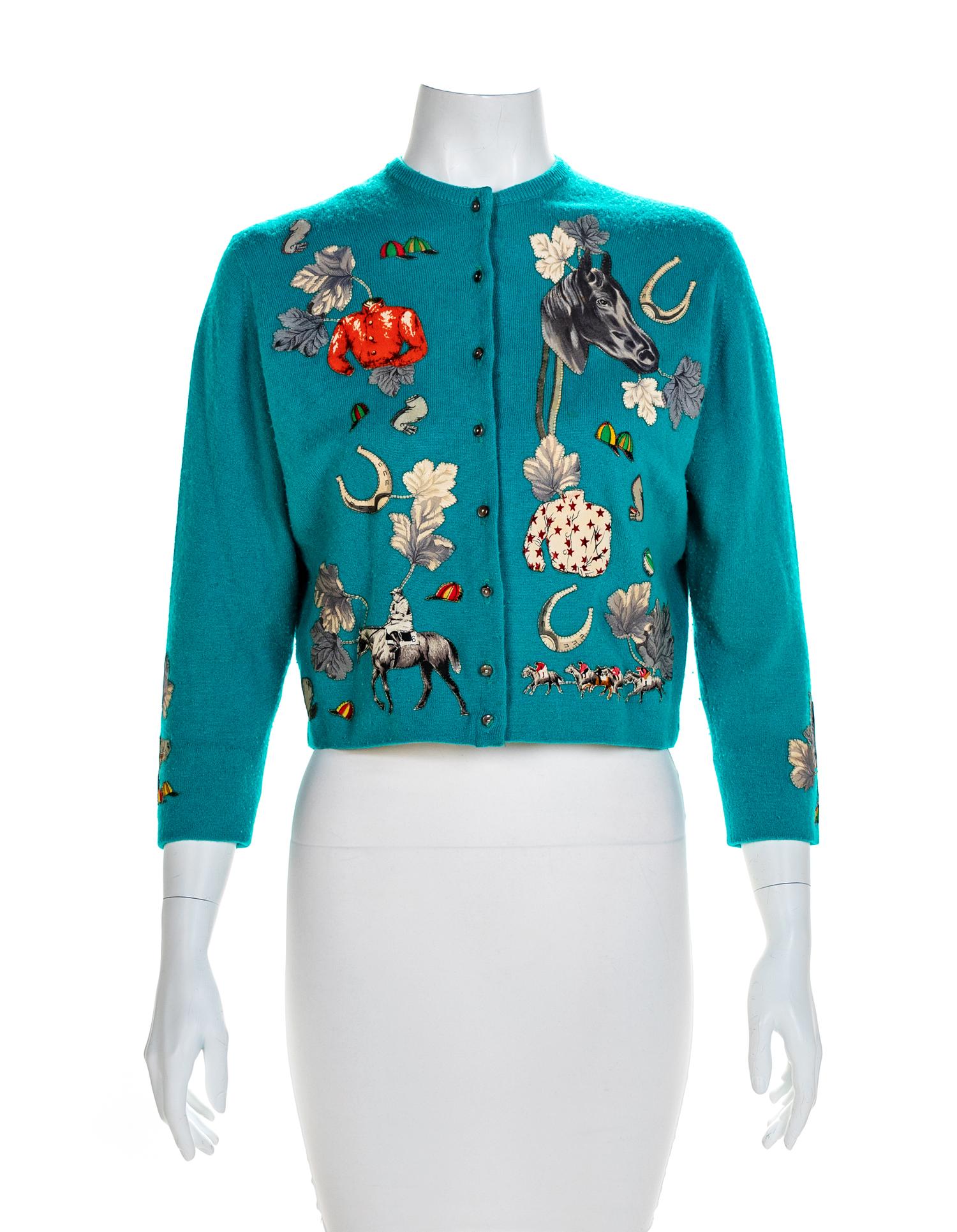 Four Helen Bond Carruthers Embroidered Cardigans, 1950s No size label