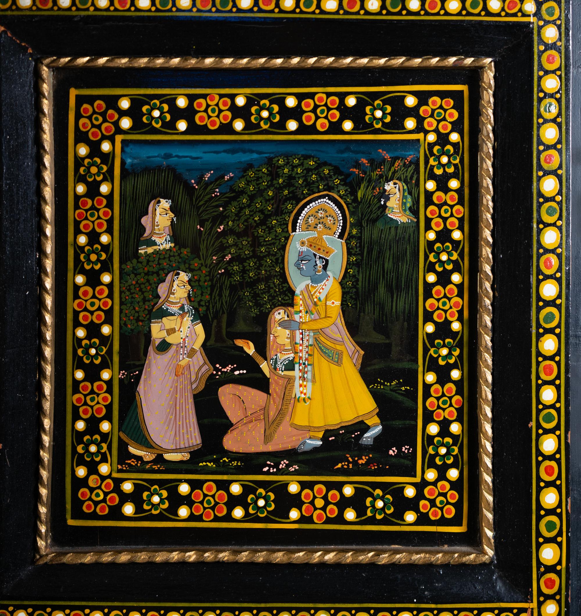 A Pair of Indian Painted Doors
