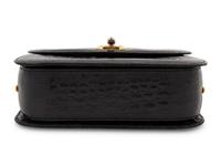 Gucci Black Crocodile Flap Bag with Gold-tone Chain, 1970-80s