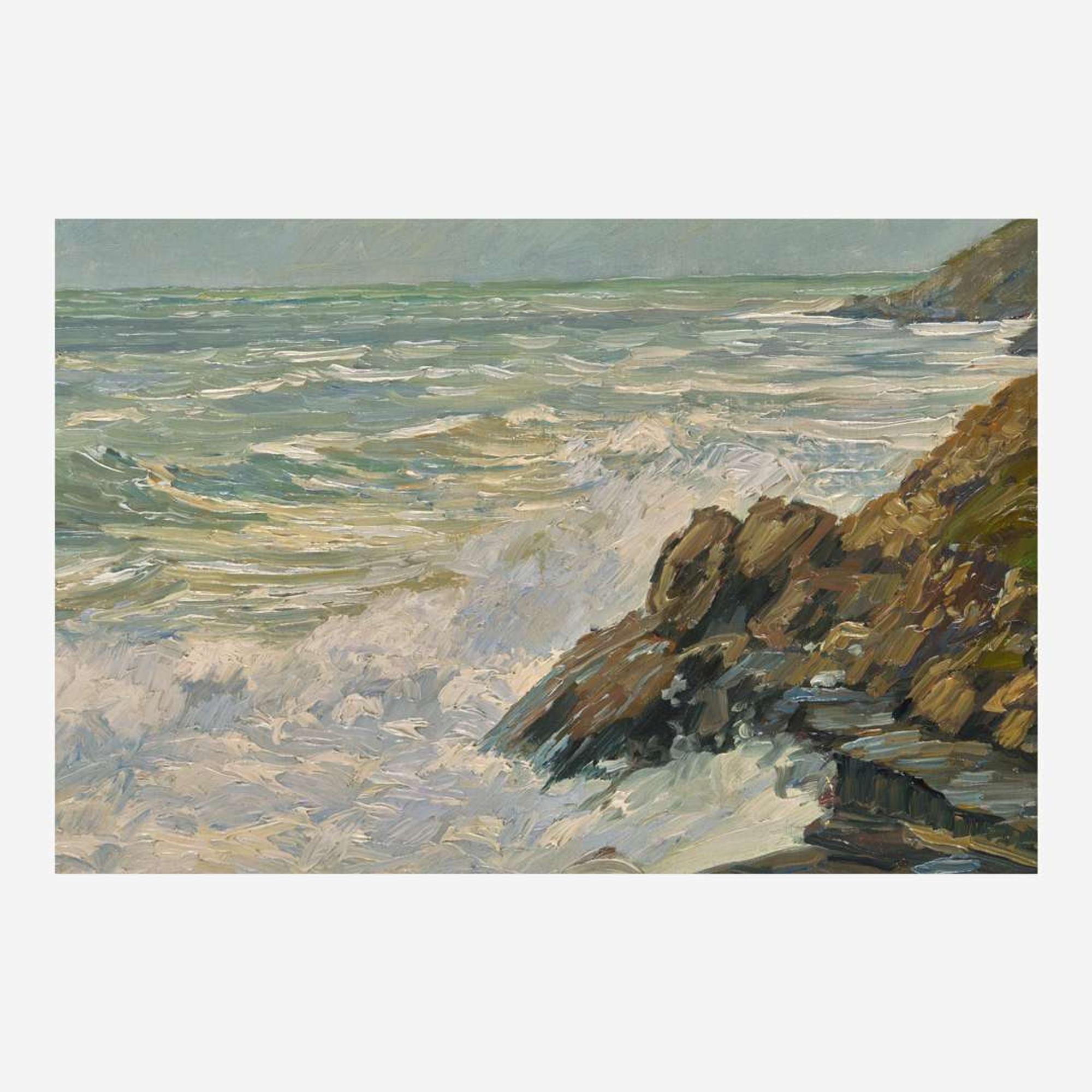 Edward Willis Redfield (American, 1869–1965) Crashing Waves (Maine)
