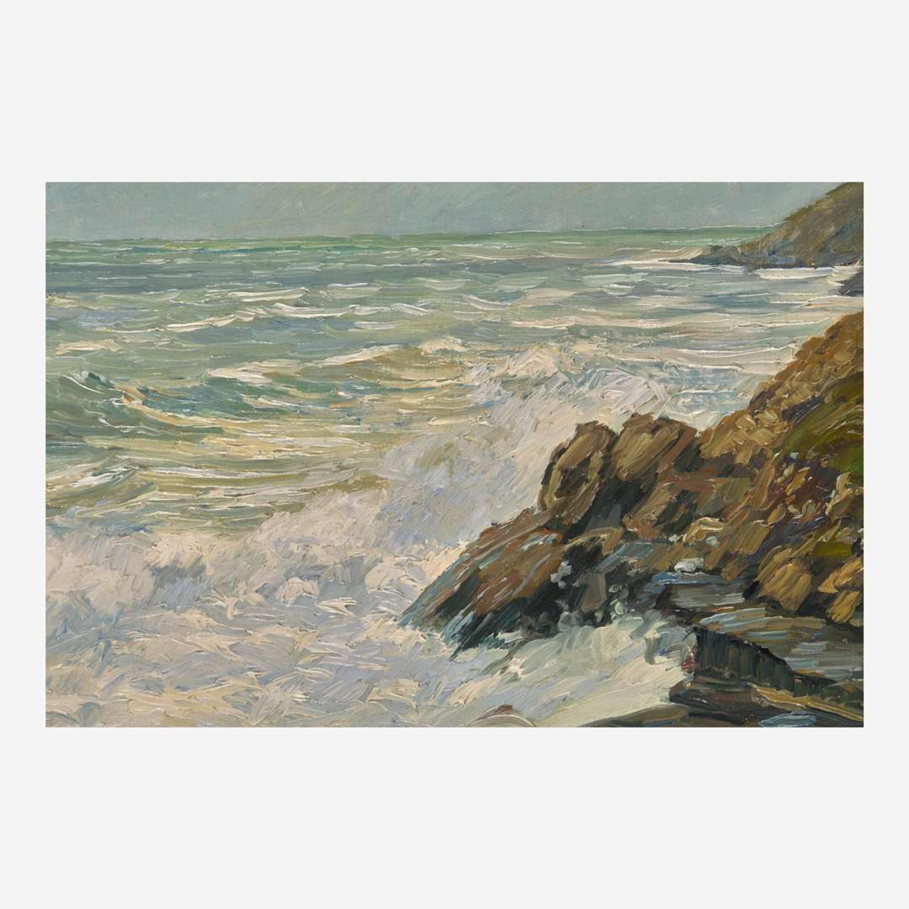 Edward Willis Redfield (American, 1869–1965) Crashing Waves (Maine)