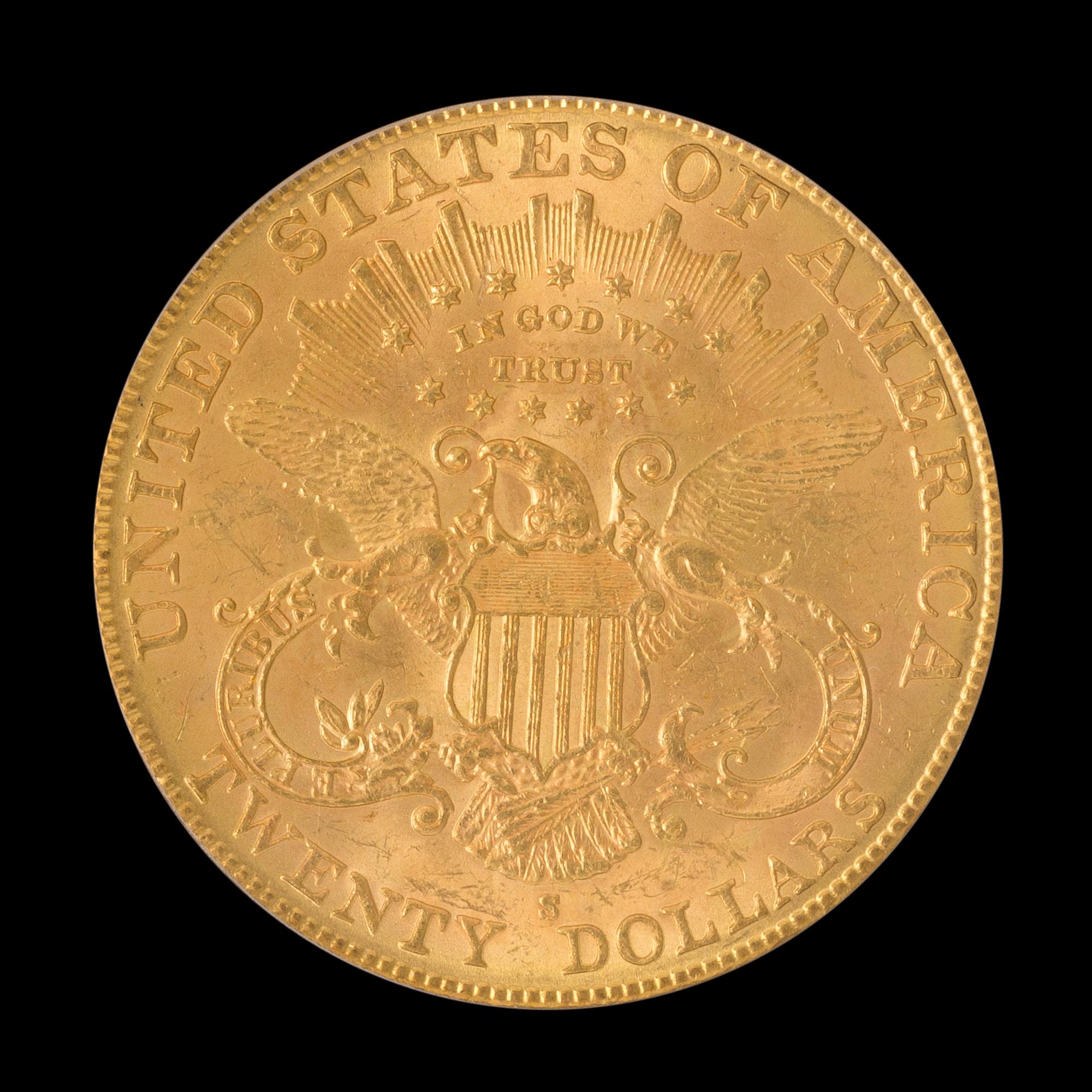 A United States 1906-S Liberty Head $20 Gold Coin