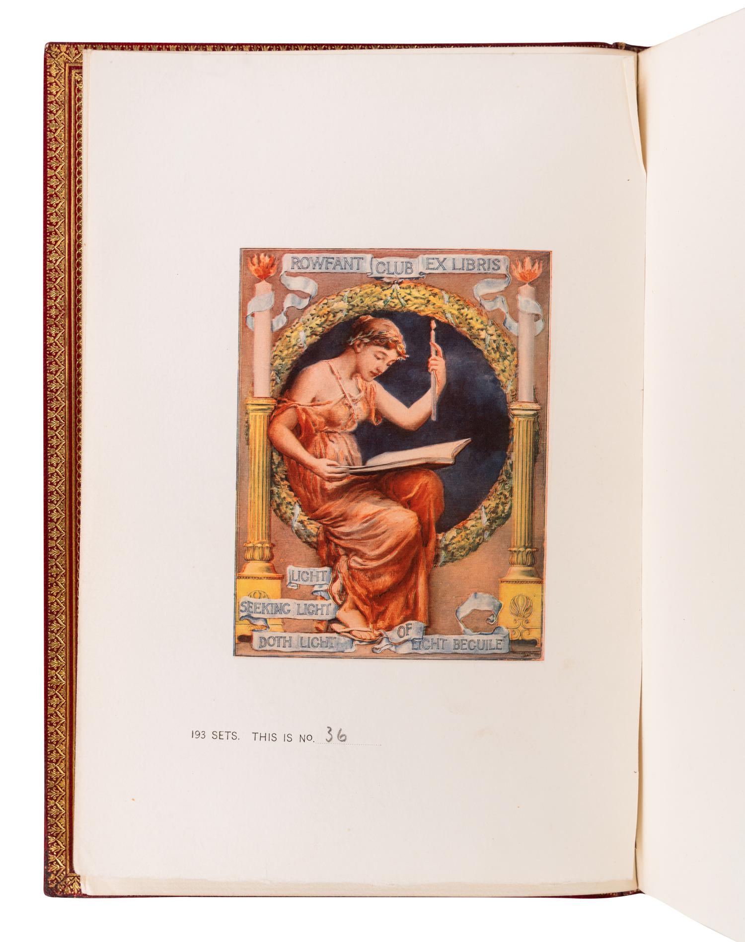 FRANKLIN, Benjamin (1706-1790). The Autobiography of Benjamin Franklin . Cleveland: The Rowfant Club, 1898.