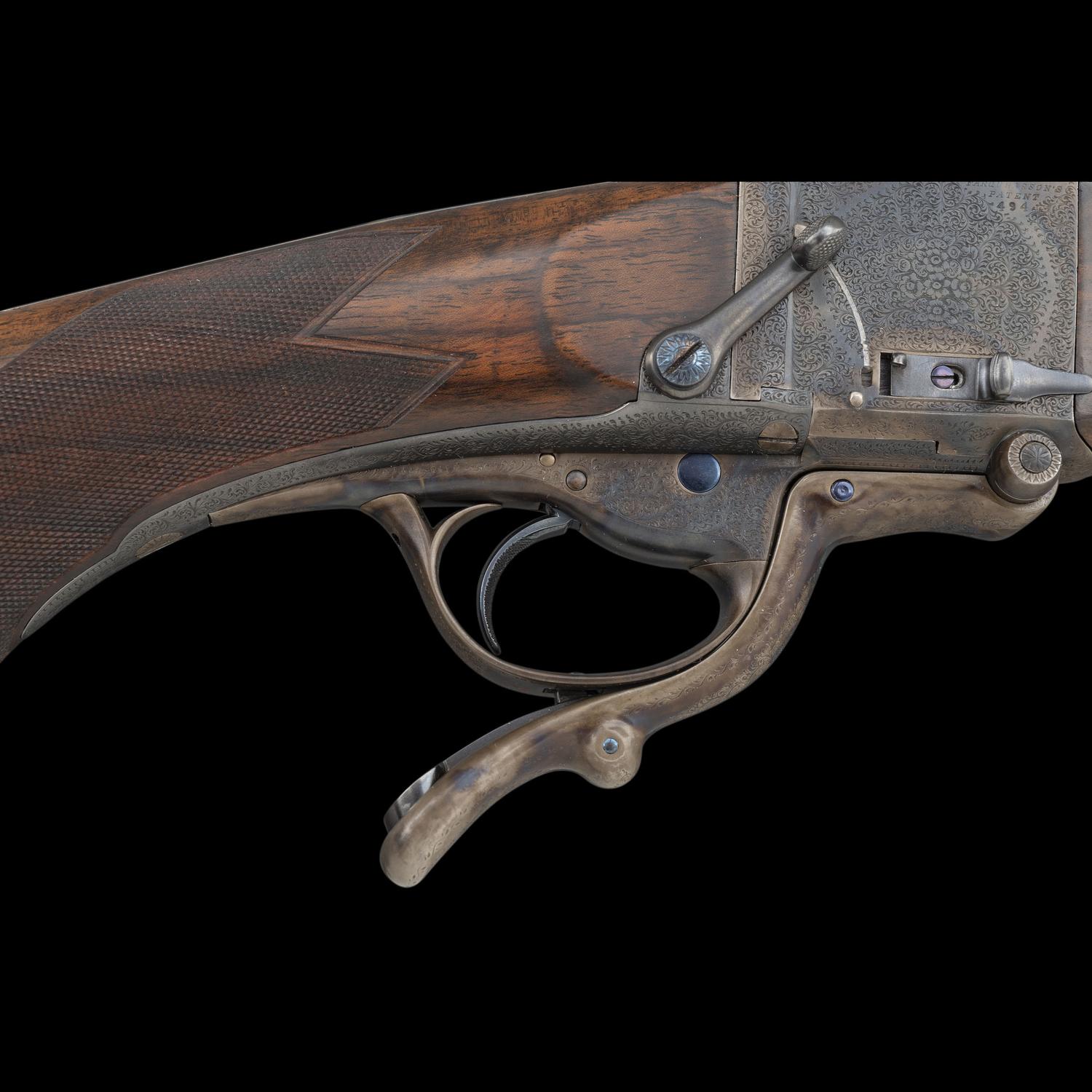 **George Gibbs Bristol Farquharson Falling Block Metford's Patent 48 Bore Rifle