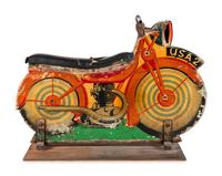 A Paint-Decorated Carousel Motorcycle