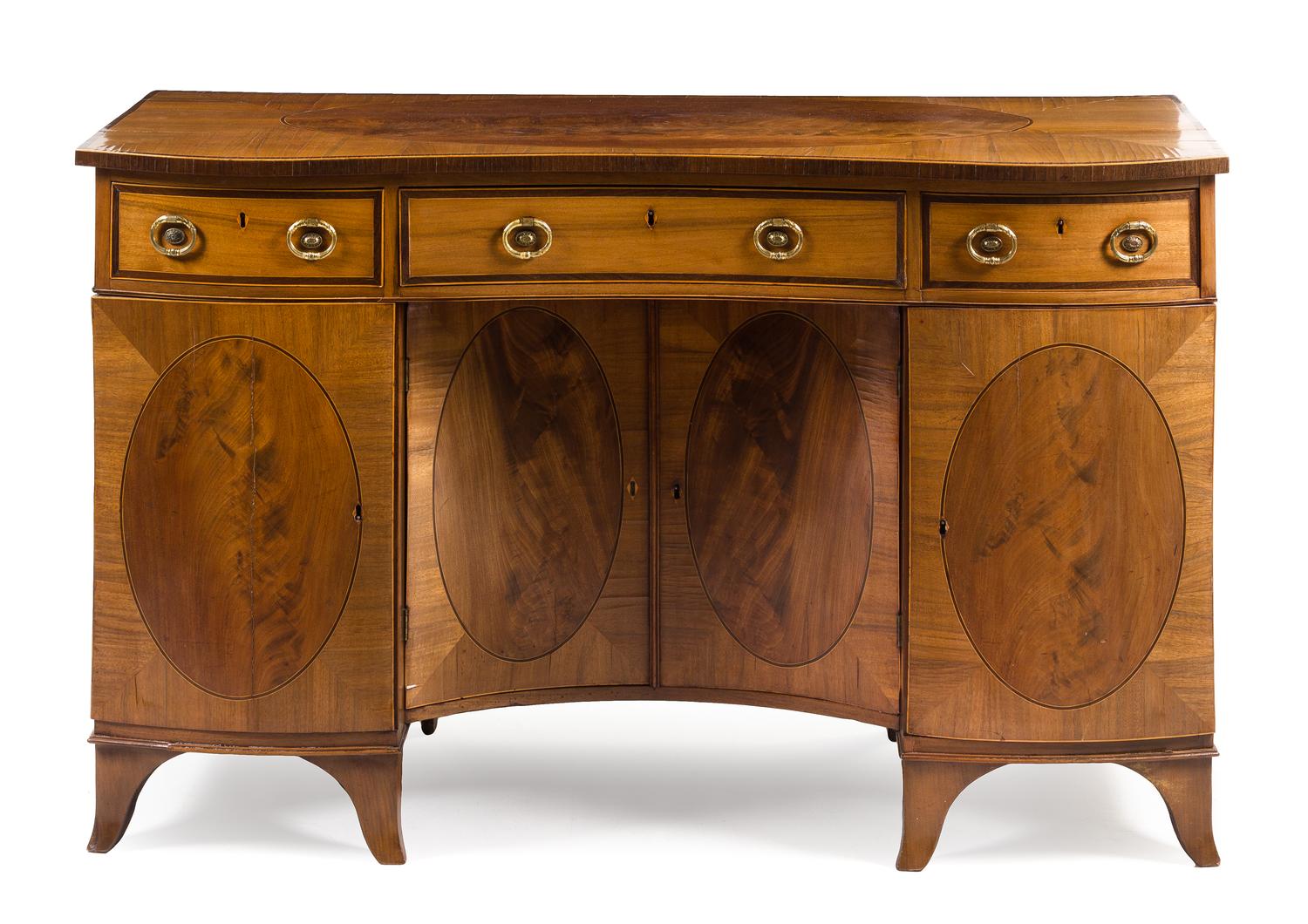 A George III Mahogany Dressing Cabinet Height 32 x width 52 1/4 x depth 23 1/4 inches. — LATE 18TH CENTURY, ATTRIBUTED TO GILLOWS