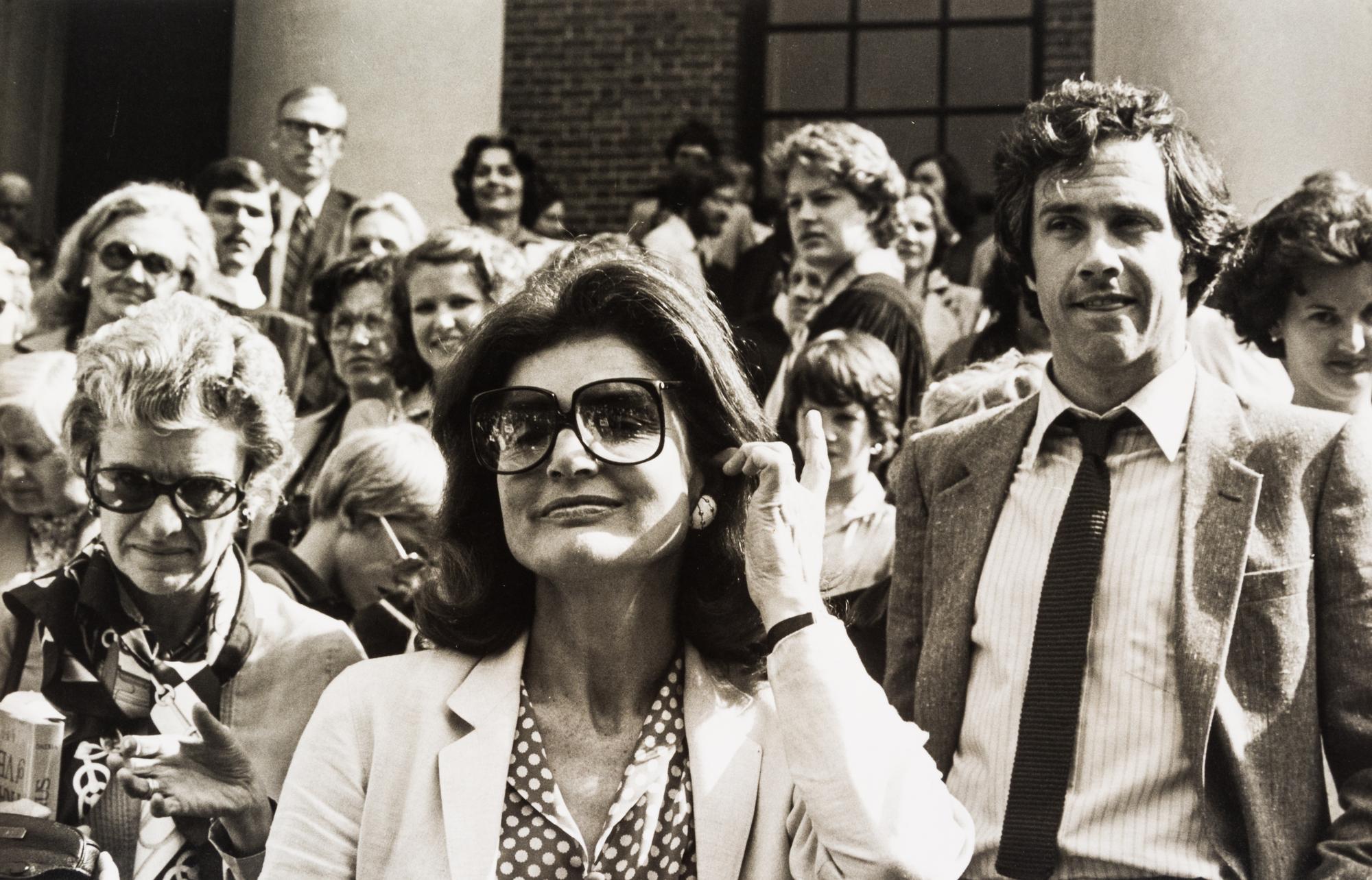 (NATIONAL ENQUIRER; KENNEDY ONASSIS, JACKIE) GALLELA, RON. 5 photos, with credits to Ron Galella, Wide World and Albert Ferreira