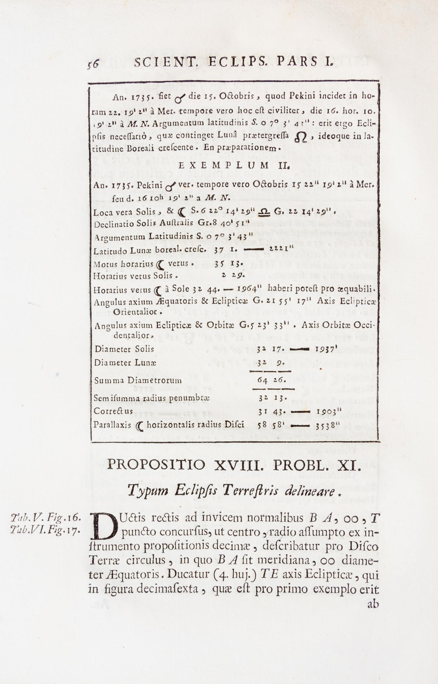 (ASTRONOMY) Scientia eclipsium ex imperio.....Rome, 1747.
