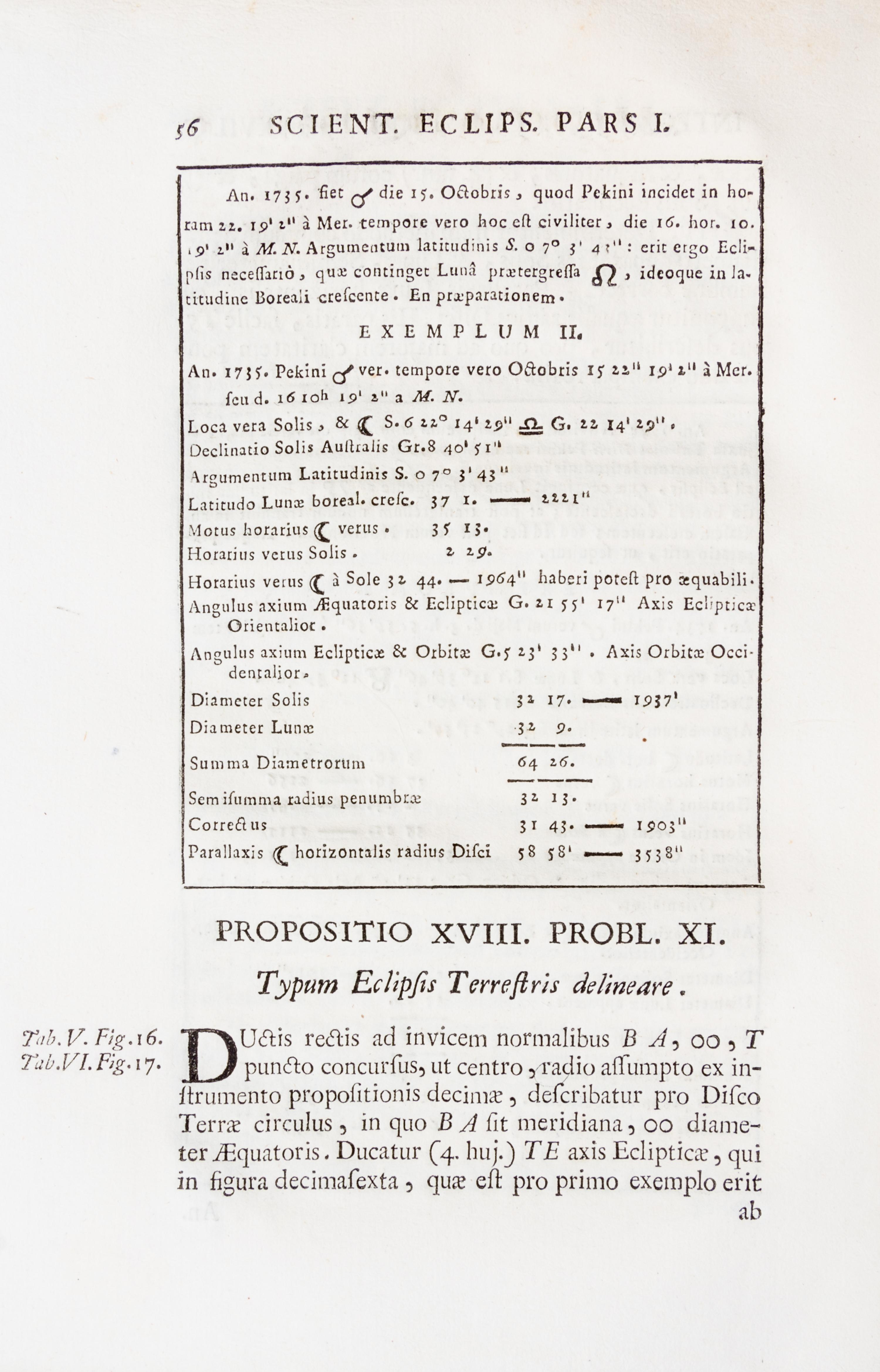 (ASTRONOMY) Scientia eclipsium ex imperio.....Rome, 1747.