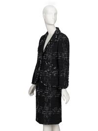 Chanel, Black & Silver Tweed Skirt Suit