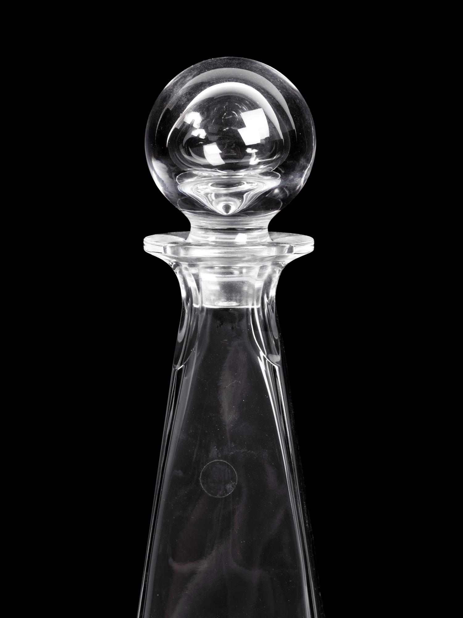 A Tiffany and Co. Glass Decanter and Bowl