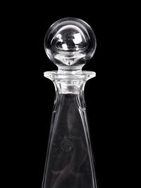 A Tiffany and Co. Glass Decanter and Bowl