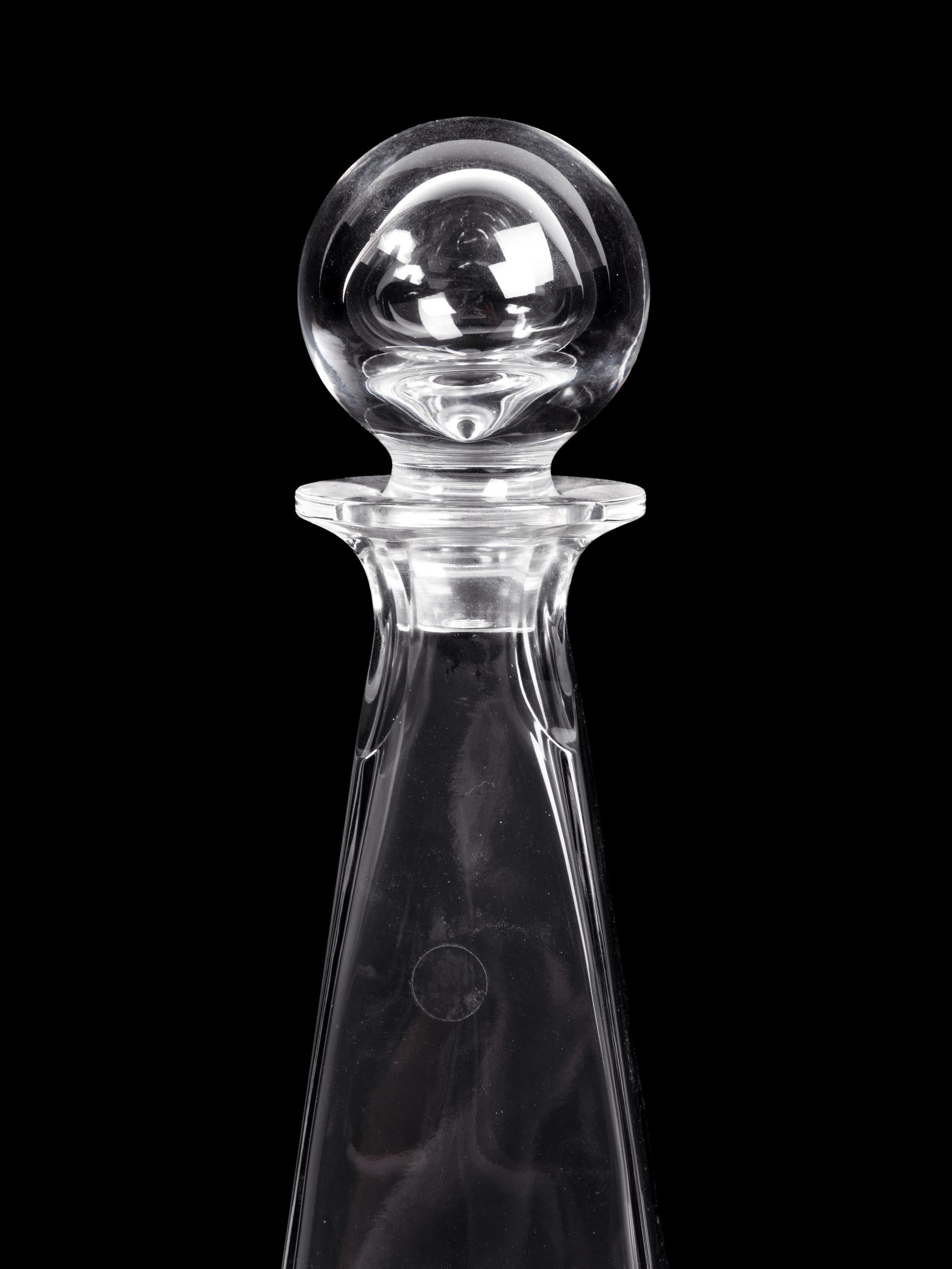 A Tiffany and Co. Glass Decanter and Bowl
