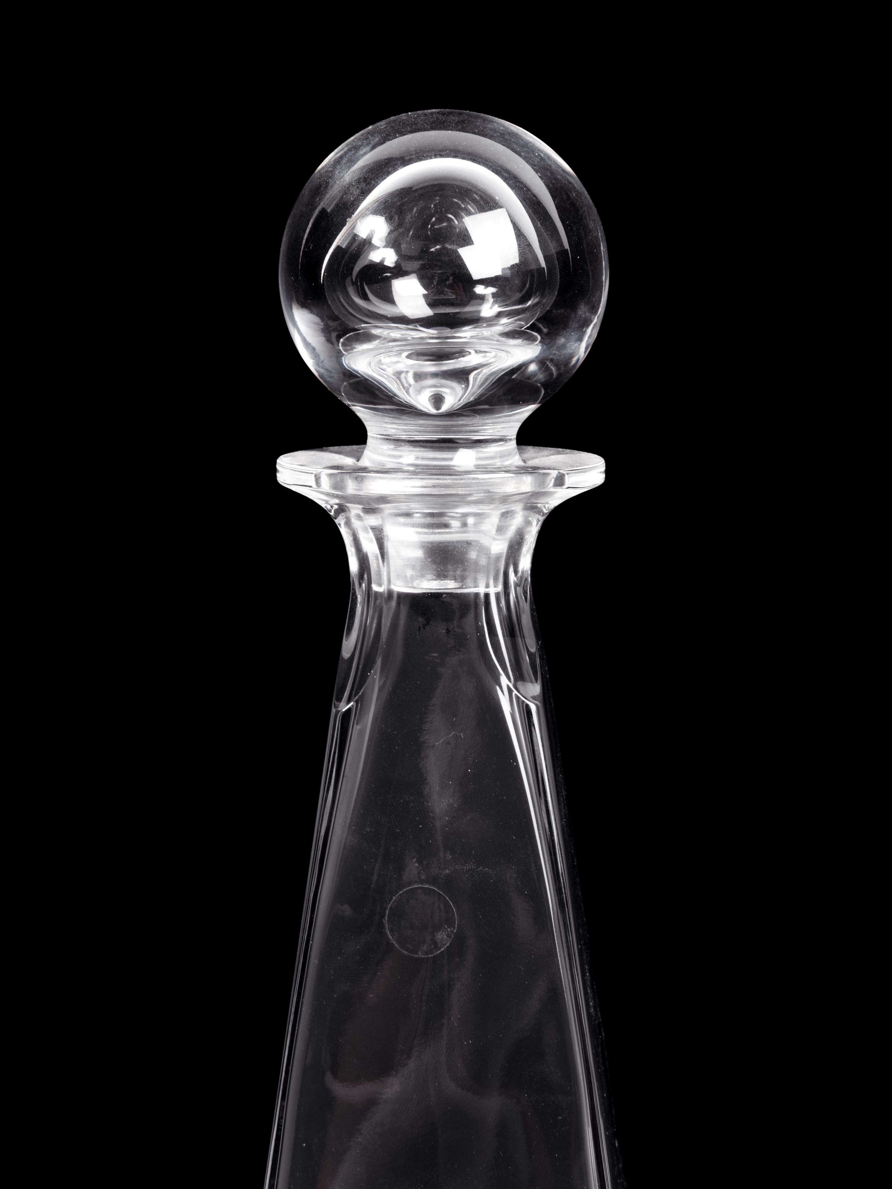 A Tiffany and Co. Glass Decanter and Bowl