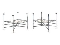 A Painted Steel Patio Furniture Suite