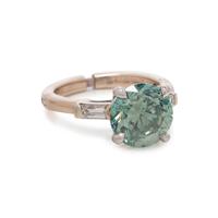 COLORED DIAMOND AND DIAMOND RING