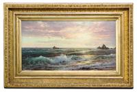 William Trost Richards, (American, 1833-1905), Near Newport, 1898