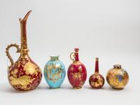 Five Royal Crown Derby Porcelain Articles Height of tallest 12 1/2 inches. — 19TH/20TH CENTURY