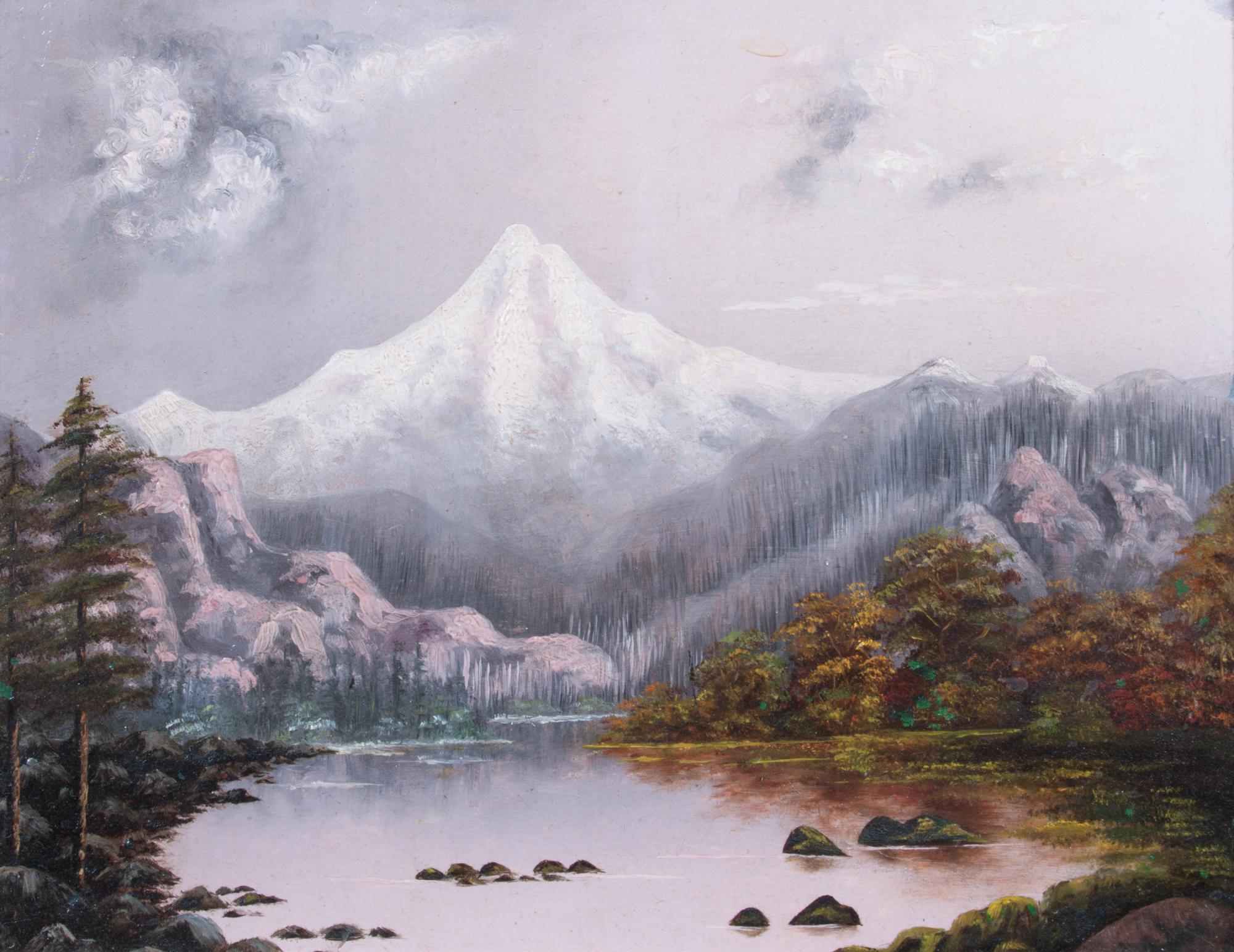 Artist Unknown, (Late 19th century), Mountain Lake Landscape