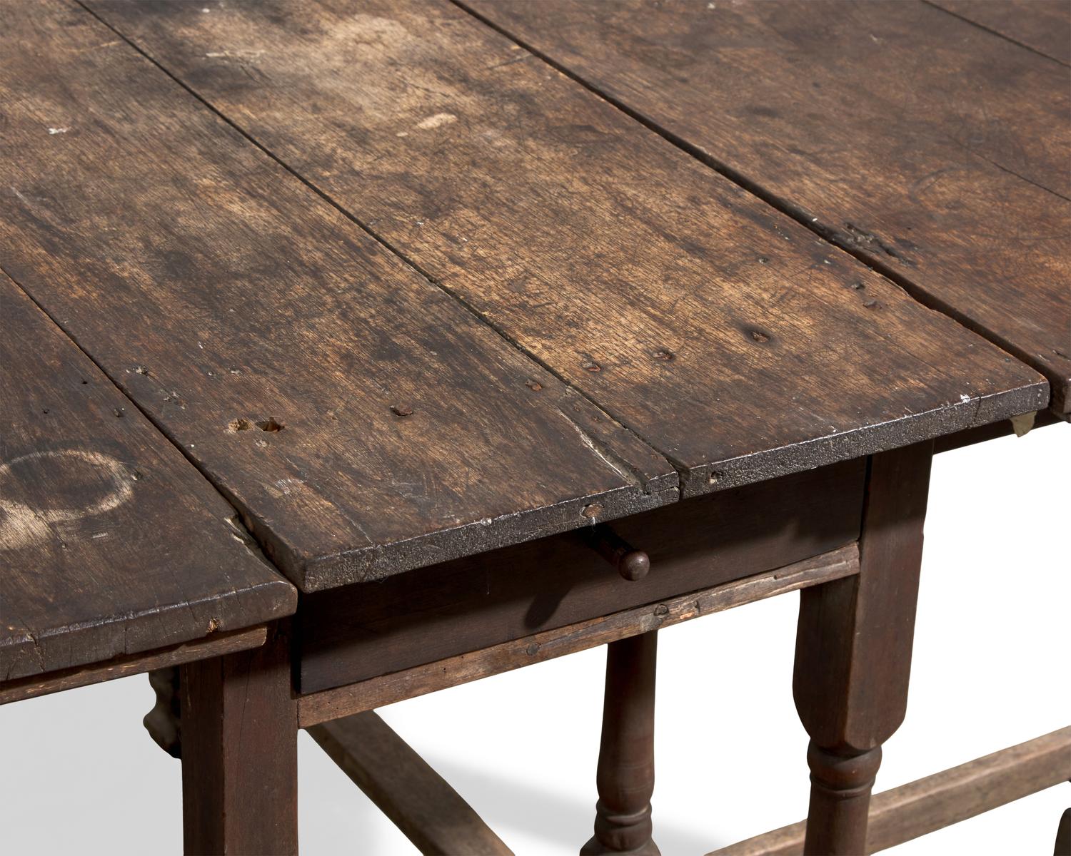 A William & Mary Walnut Gateleg Dining Table