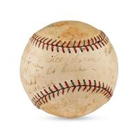A 1930 Boston Red Sox Team Signed Autograph Baseball (Beckett Authentication Services Letter of Authenticity)