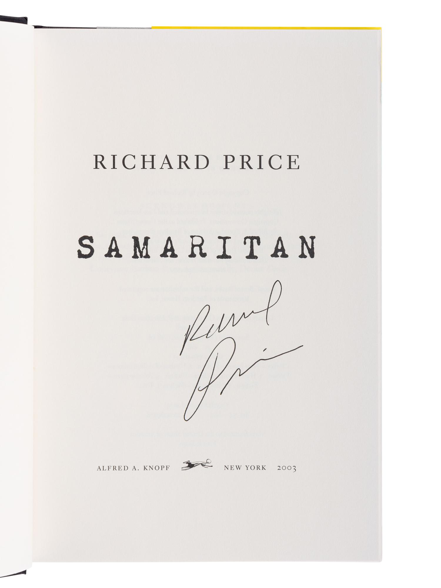 PRICE, Richard (b. 1949). A group of 5 works by Price, ALL FIRST EDITIONS, ALL SIGNED OR INSCRIBED, comprising: