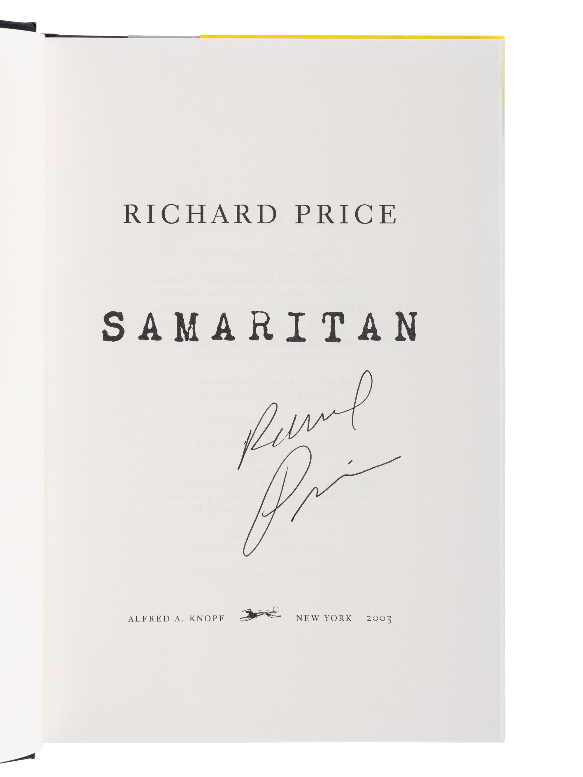 PRICE, Richard (b. 1949). A group of 5 works by Price, ALL FIRST EDITIONS, ALL SIGNED OR INSCRIBED, comprising: