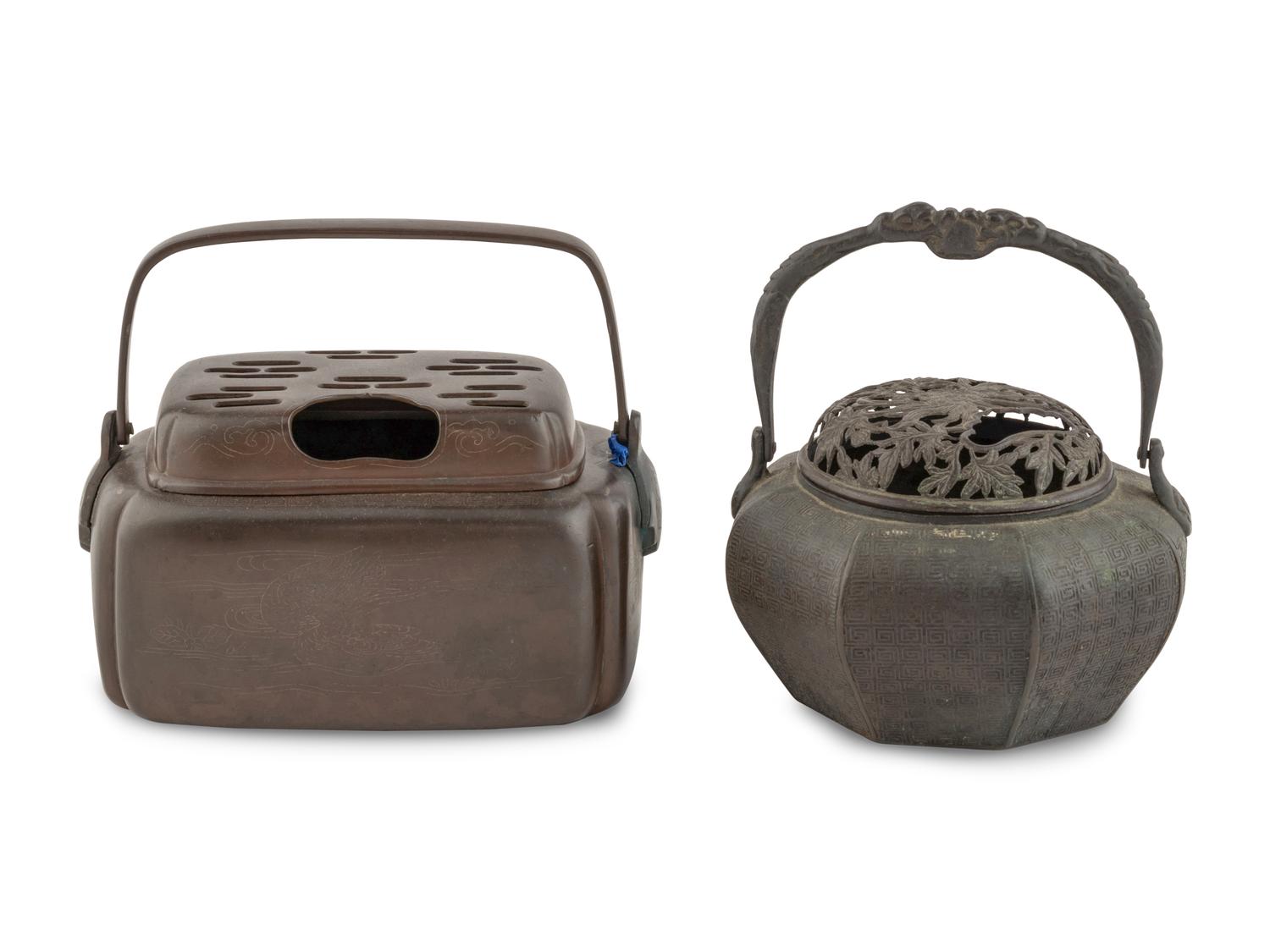 Two Bronze Hand Warmers