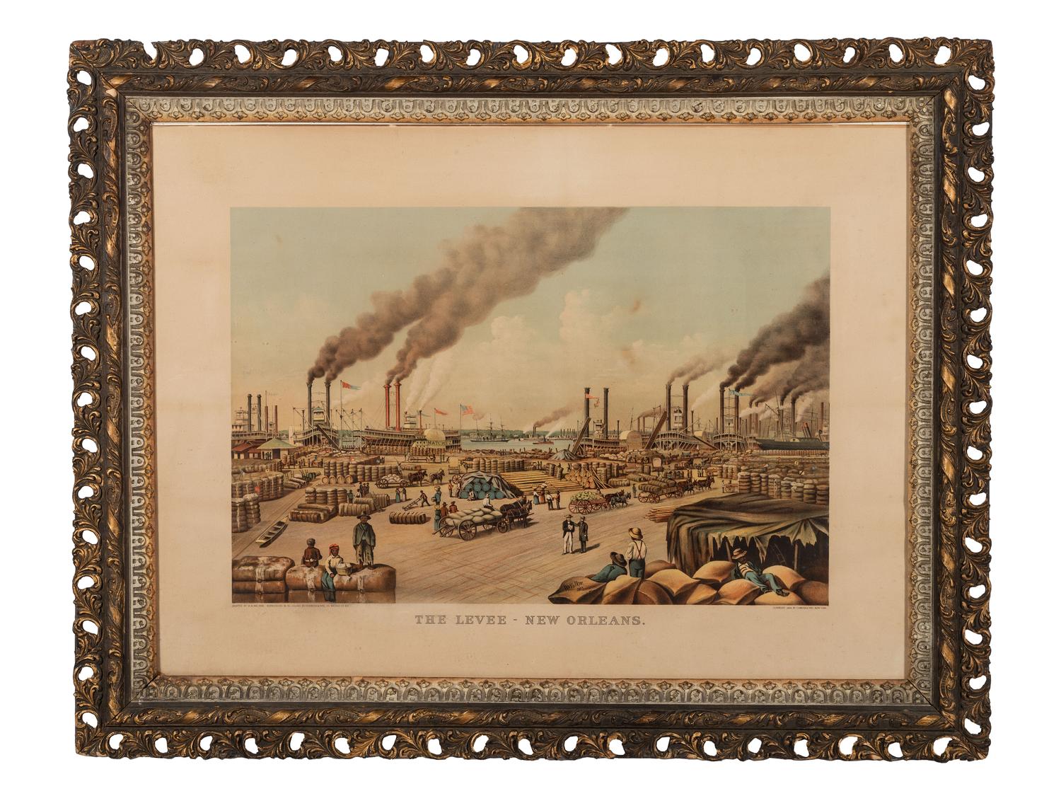 [WALKER, William Aiken (1839-1921)]. The Levee - New Orleans. New York: Currier & Ives, 1884.