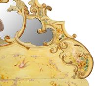 A Venetian Style Painted Bed with Mirrored Sections