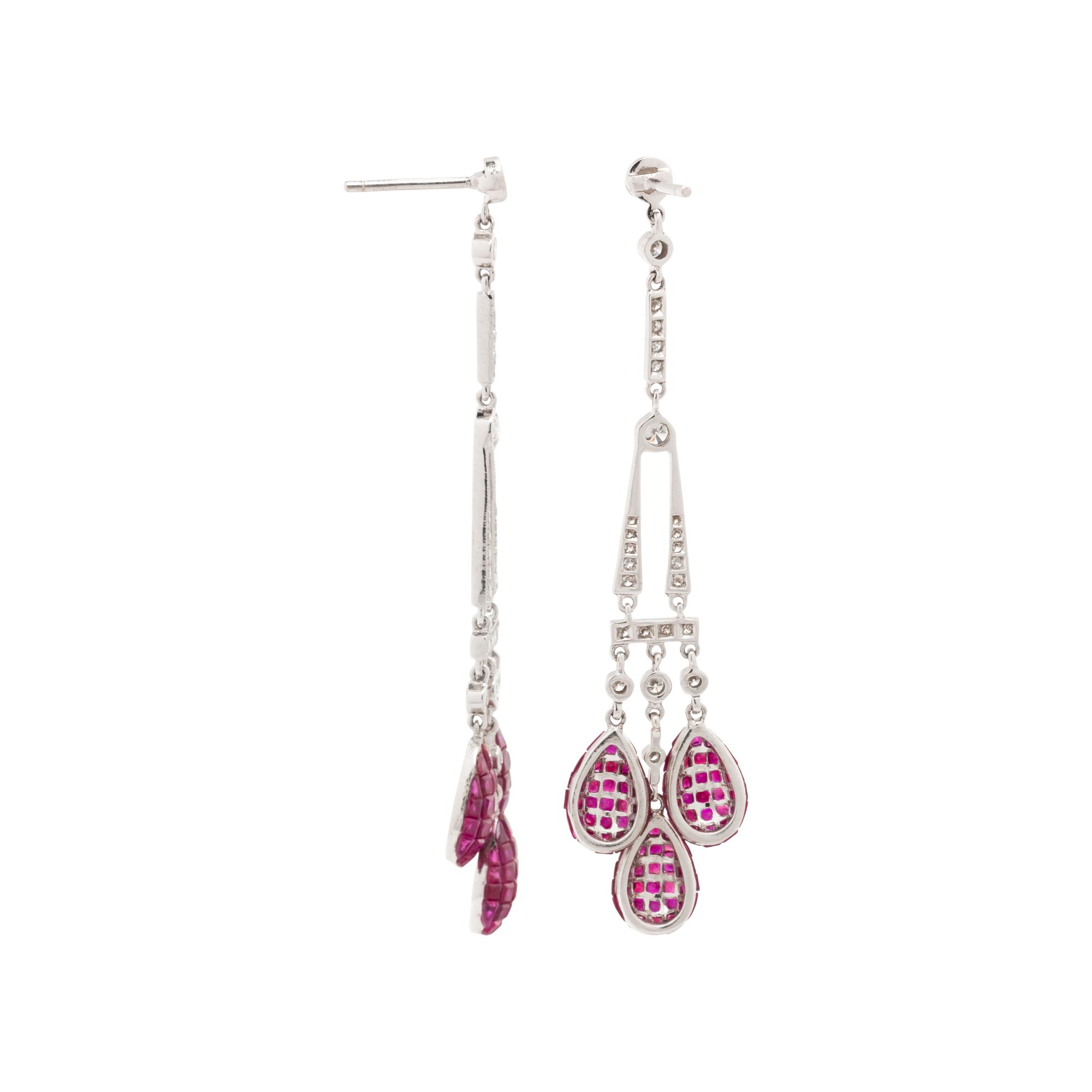 DIAMOND AND RUBY EARRINGS