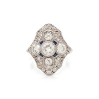 ART DECO, DIAMOND RING
