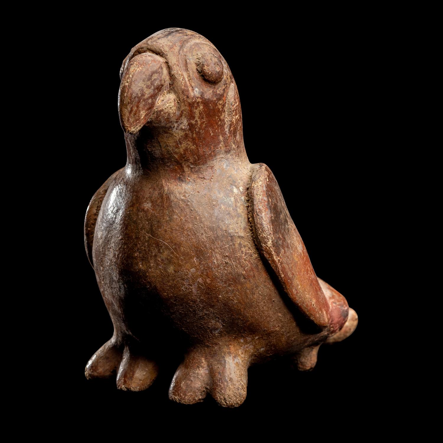A Moche Terracotta Parrot Whistle
