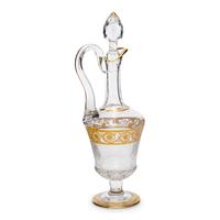A Saint-Louis Thistle Gilt Decorated Wine Ewer