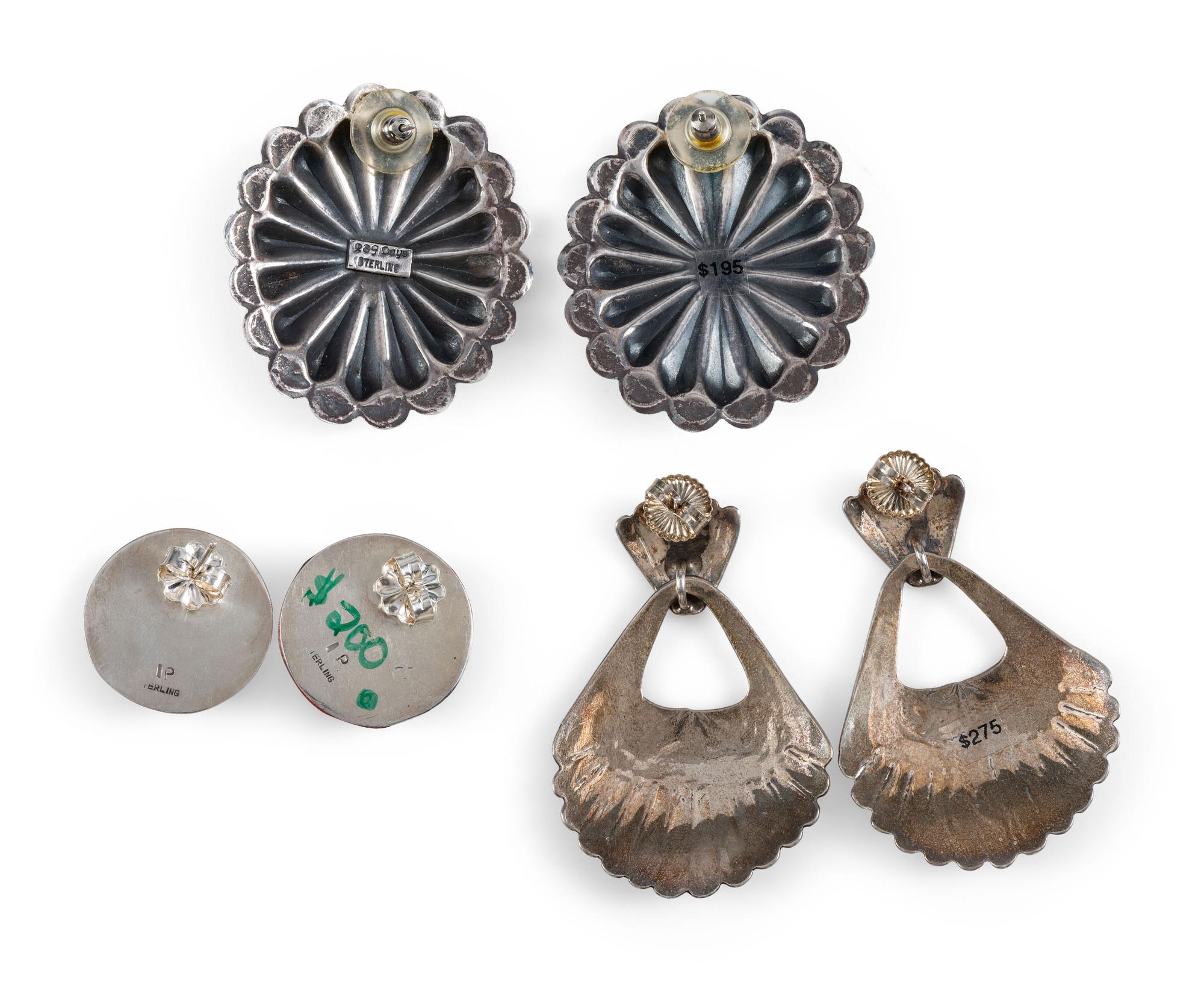 Navajo and Zuni Post Earrings