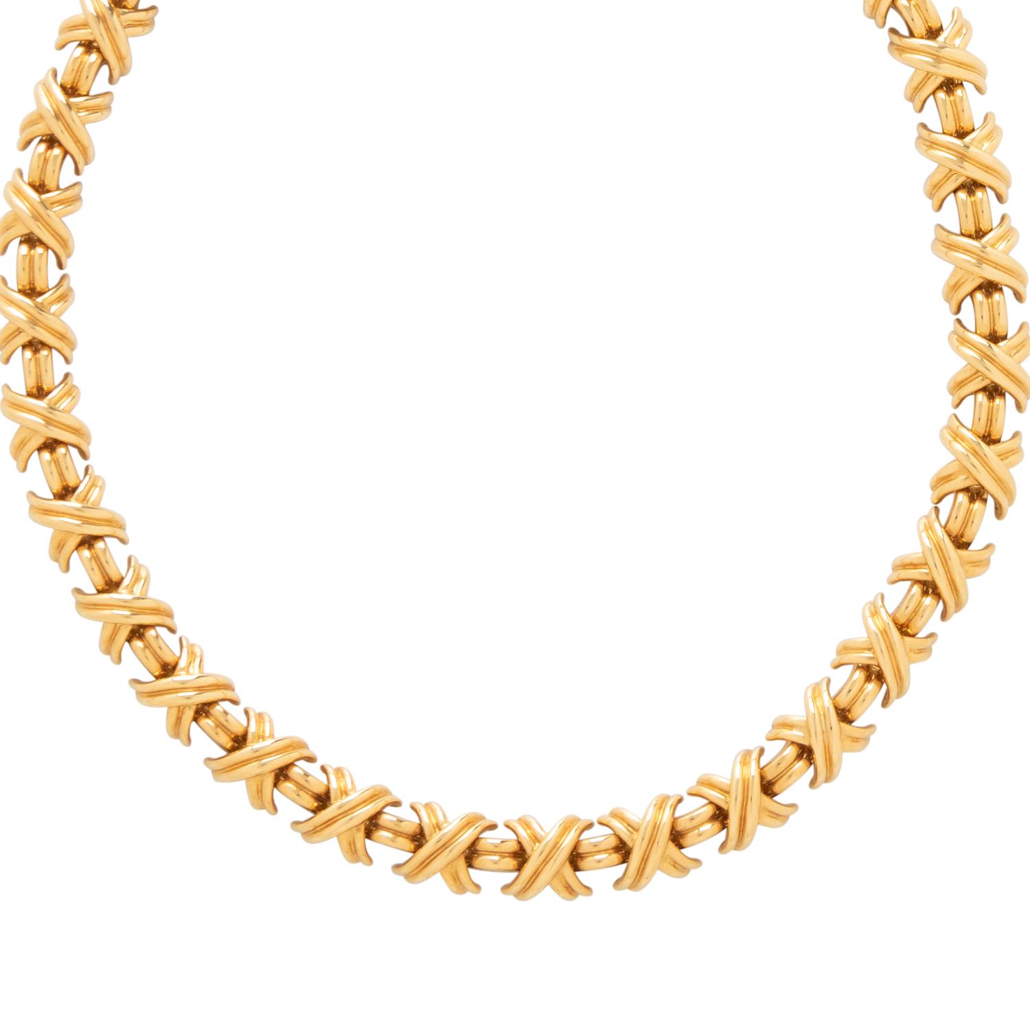 TIFFANY & CO., YELLOW GOLD NECKLACE