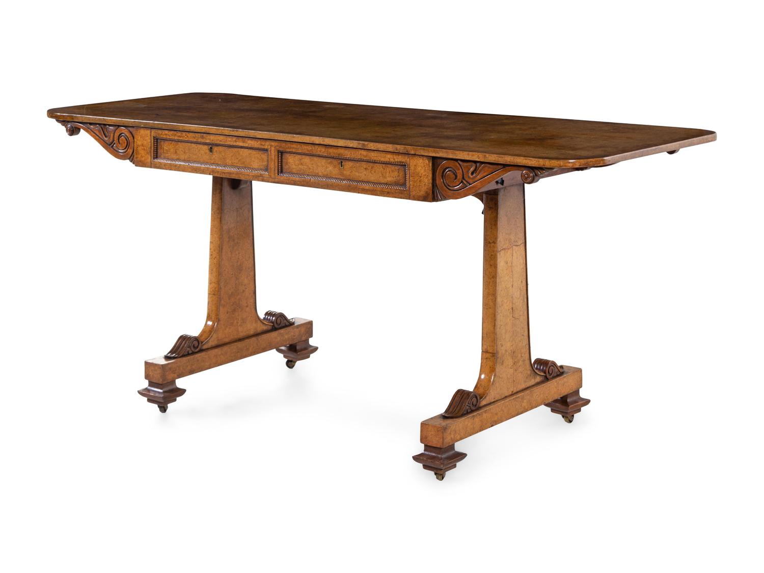 A William IV Burlwood Sofa Table