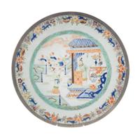 A Famille Rose Porcelain Circular Plaque