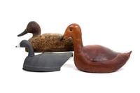 Five Decoys Height of largest 9 1/5 x width 15 inches.